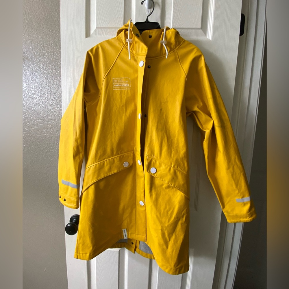 Rukka yellow rain coat